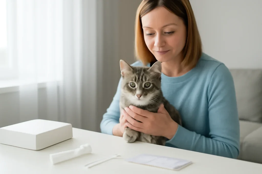 can cat dna testing prove pedigree or show eligibility? visual with cat owner and testing materials