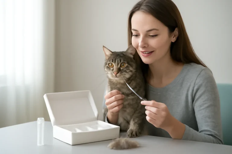can you test cat dna from fur or remains? visual with cat owner and testing materials