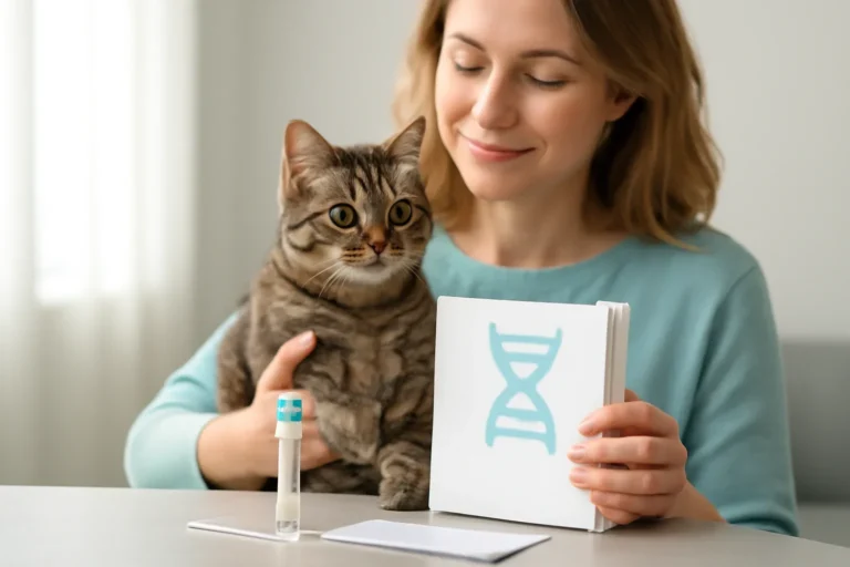 free and cheap cat dna tests visual with cat owner and testing materials