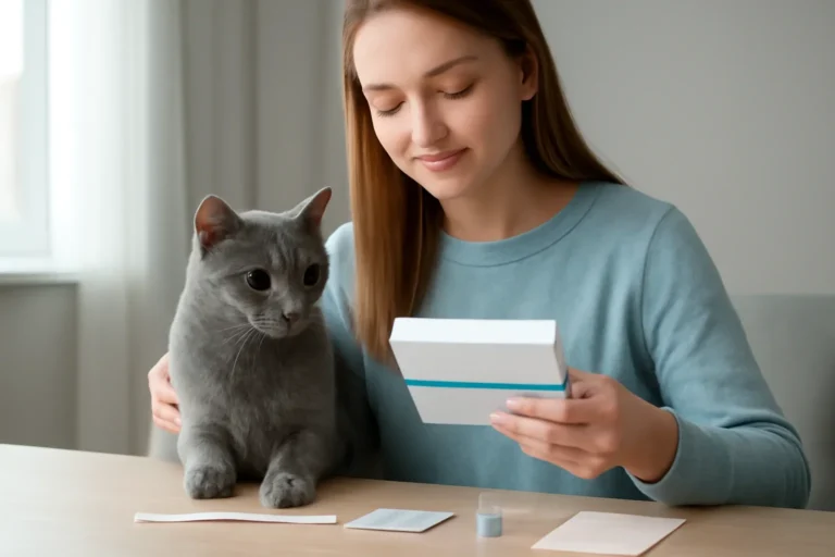 where to buy cat dna test kits visual with cat owner and testing materials