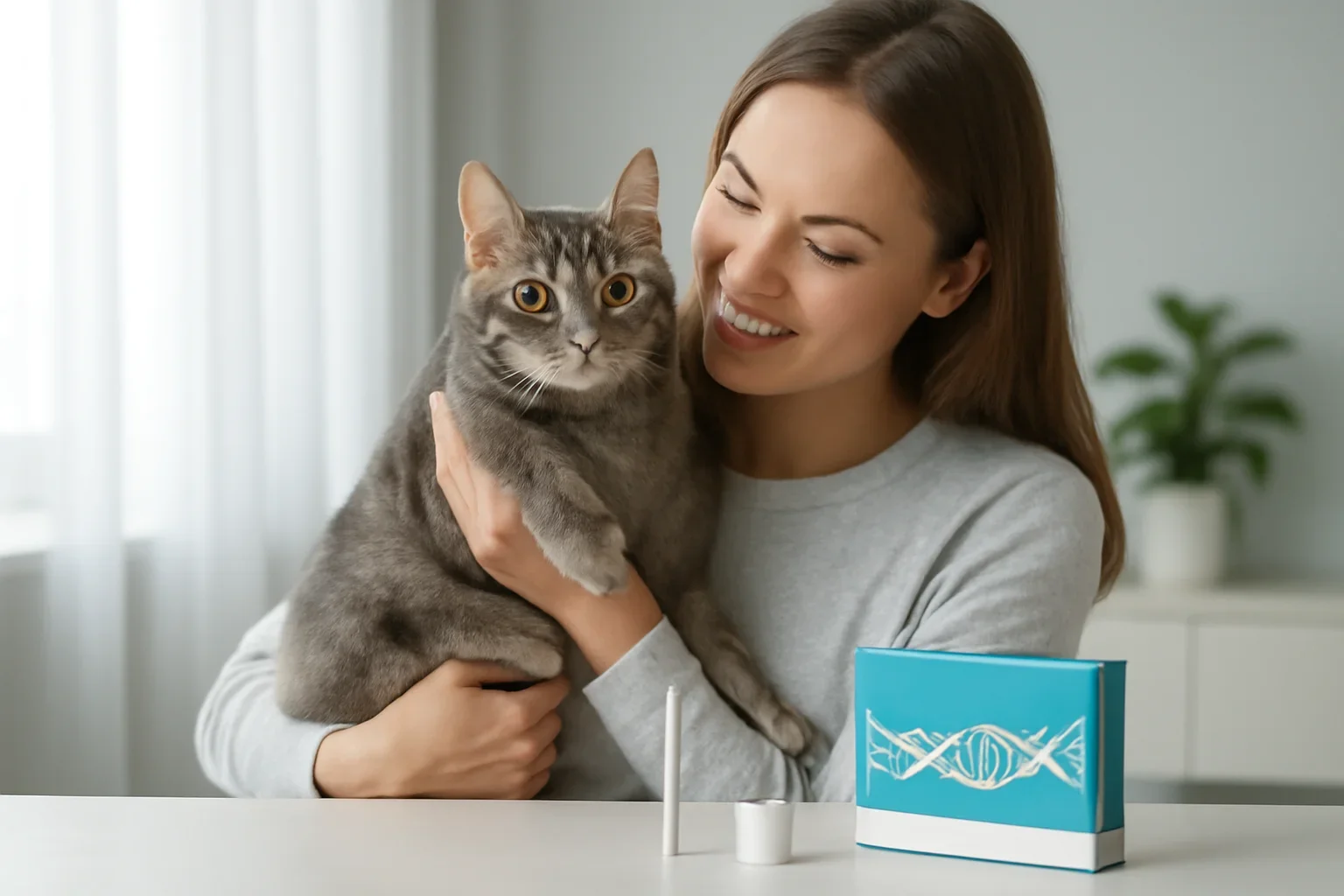 cat dna test accuracy and reliability explained visual with cat owner and testing materials