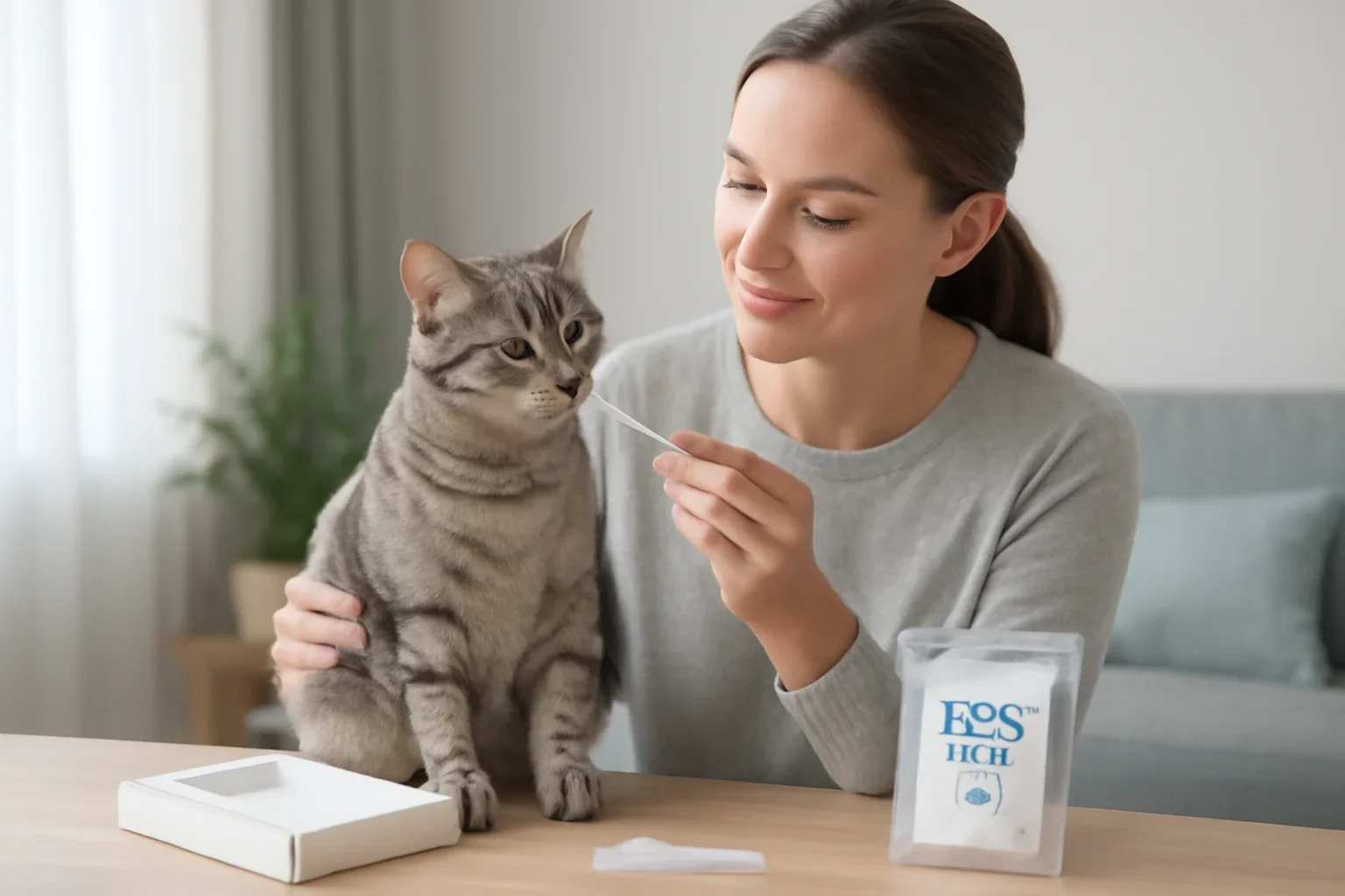 cat dna test cost and pricing guide visual with cat owner and testing materials
